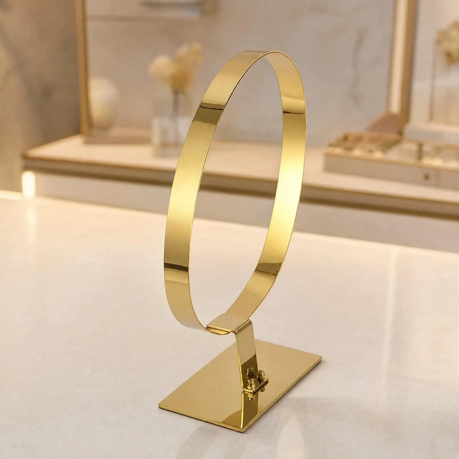 Retail Belt Display Holder Stainless Steel Stand for Showcase Sturdy Belt Organizer Rack for Shop