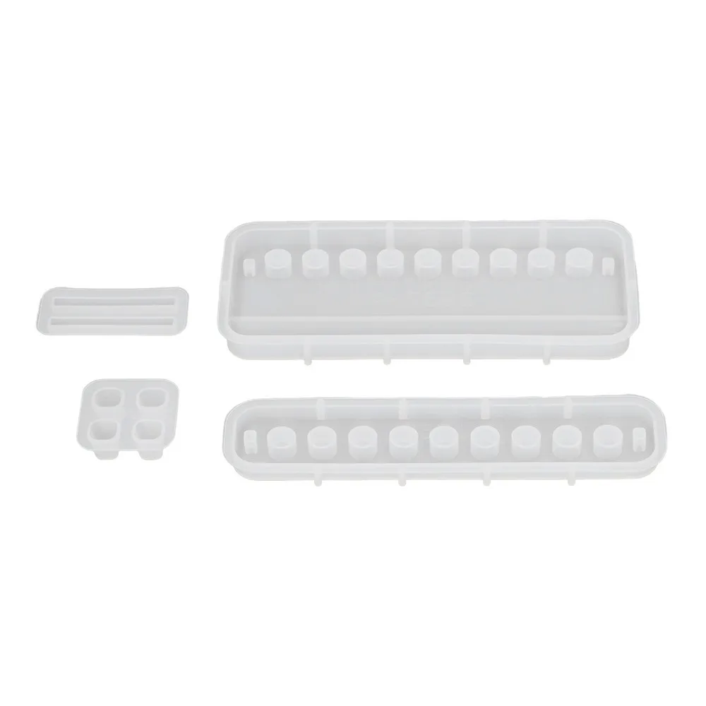 4pcs Silicone Material Pen Holder Mold Easy Demoulding Soft Tear Resistant Pencil Storage Rack Mold Desktop Organizer Mold