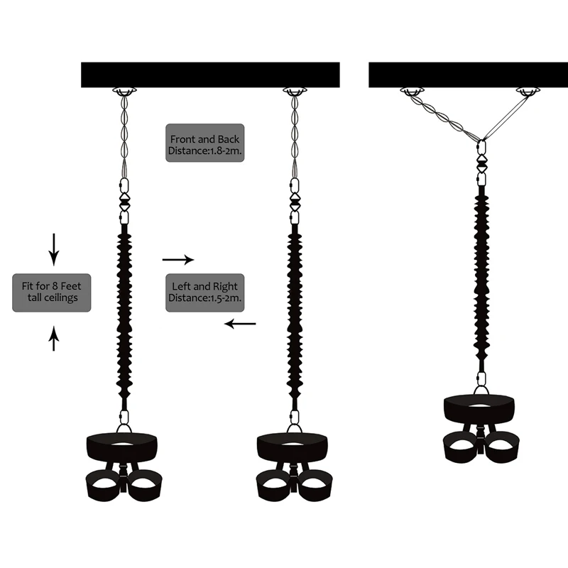 Peralatan Bungee Yoga kekuatan tinggi Set olahraga Bungee resistensi Harness dapat disesuaikan untuk Gym rumah kebugaran