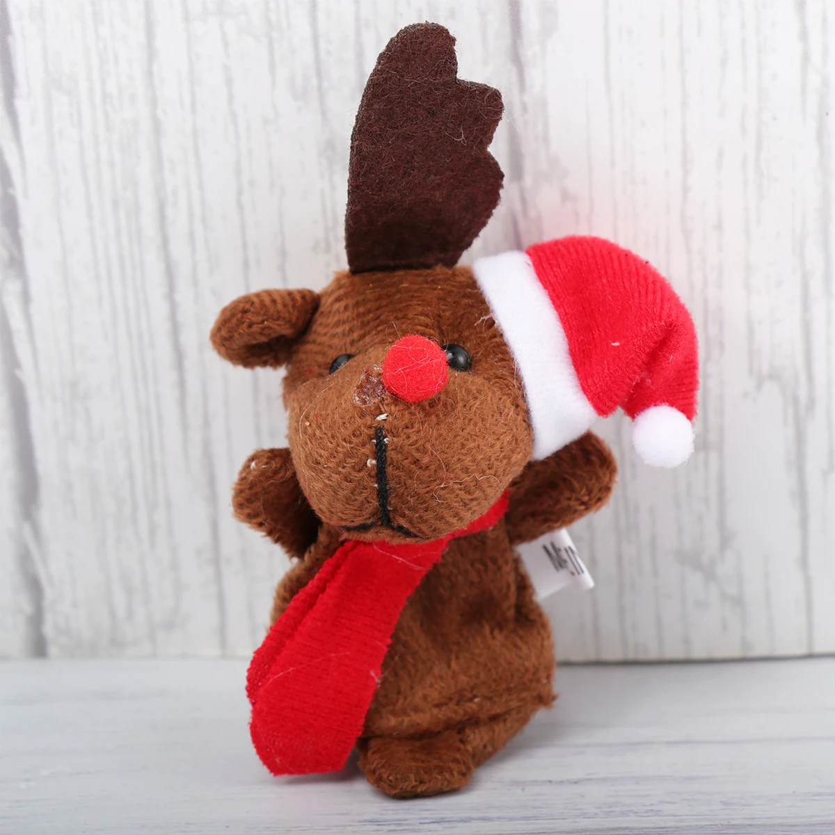 5 stks Kerst Vingerpoppetjes Kerstman Beer Pinguïn Sneeuwpop Elanden Kids Hand Educatief Veilig Spelen Klein Formaat Voor Kinderwagen