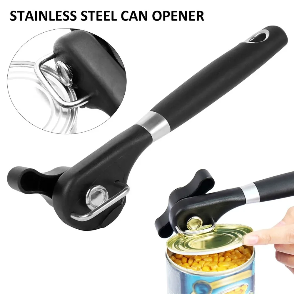 Multifunctional Can Opener Handheld Stainless Steel Can Opener Knife Safe Side Cut Can Opener Smooth Edge Gadgets Kitchen Tool