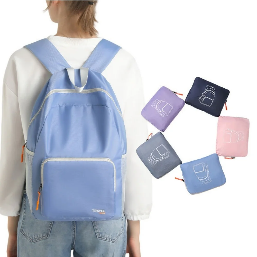 Travel Multifunctional Simple Women's Backpack School Bag Portable Backpack Lightweight Dual Purpose Foldable Backpack