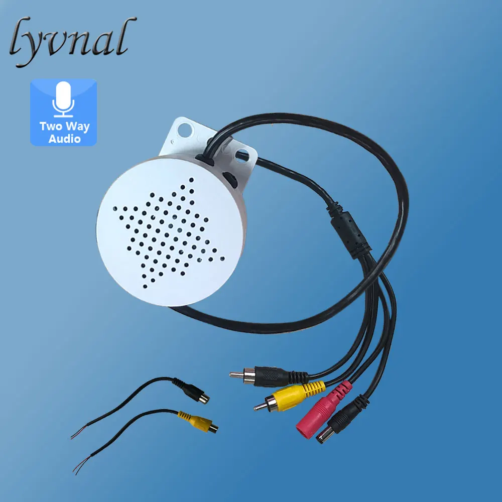 Two Way Audio Built-in Microphone  Built-in Speaker High-Power IP Camera External Active Speaker DC12V