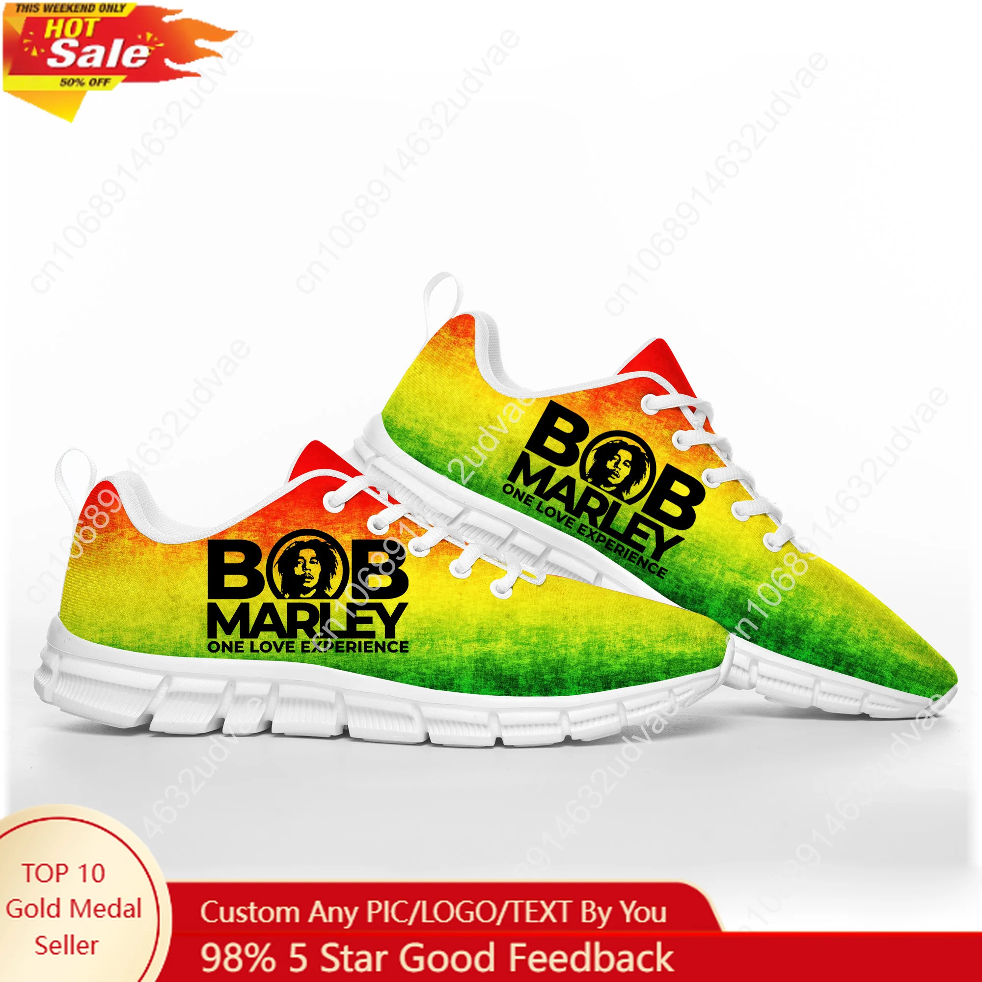 

Bob Marley Reggae Rasta Sports Shoes Mens Womens Teenager Sneakers Footwear Casual Custom Made Couple Shoes White