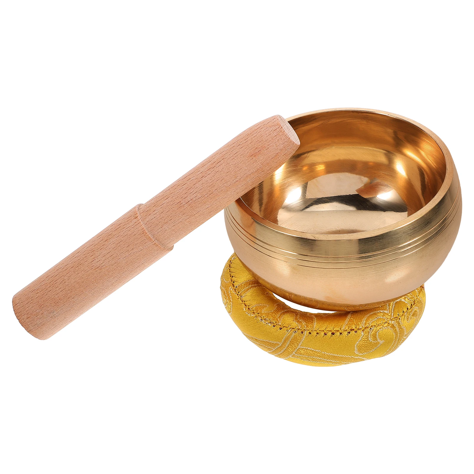 

Tibetan Singing Bowl Wooden Mallet Copper Sound Bowl Meditation Set Yoga Healing Bowls Prayer Portable Relaxation Therapy