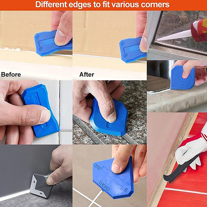 Three-in-one Scraper Glue Scraper Glass Glue Scraper Glue Remover Seam Beauty Tool