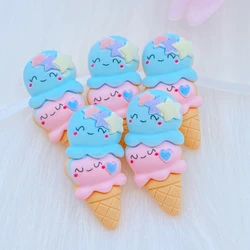 10Pcs New Kawaii Cute Ice Cream Flat back Acrylic Cabochons Scrapbooking DIY Jewelry Craft Decoration Accessorie