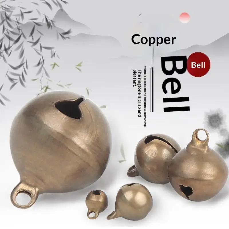 5/10/20/50 PCS 6/8/10/12/14/16/18/20/25mm Copper Jingle Bells Small Loose Beads For Merry Christmas Decor DIY Crafts Accessories