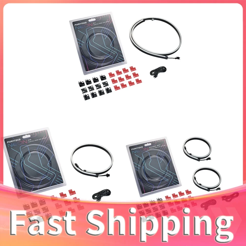 Neon Computer Case Decoration LED Strip Light Header PHANTEKS M1 M5 CMBO Light ARGB Computer Case Decor LED Strips Set
