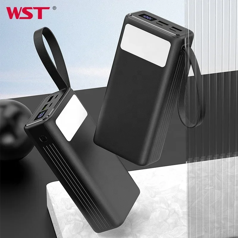 

WST Most Sell Products Floodlight Power Bank Android Fast Charging Phone Large Capacity 30000mah Power Bank