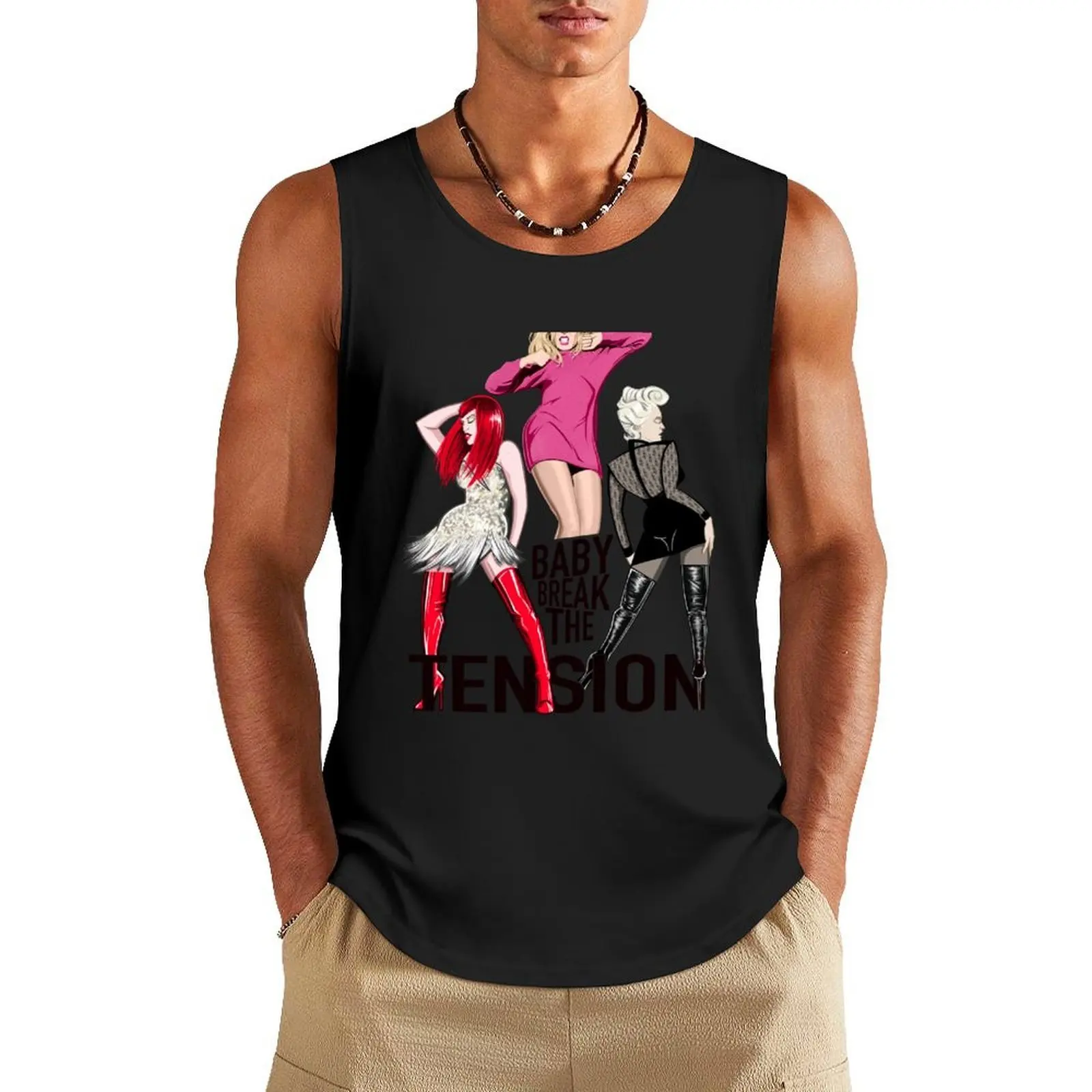 

Kylie Tension Tank Top Sports shirt man bodybuilding for men Men's t-shirts men gym