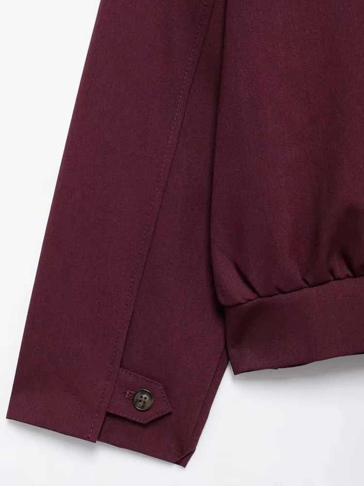 Los jack met ritszakken voor dames, jas met lange mouwen, reverskraag, vrouwelijke bovenkleding, chique tops, mode