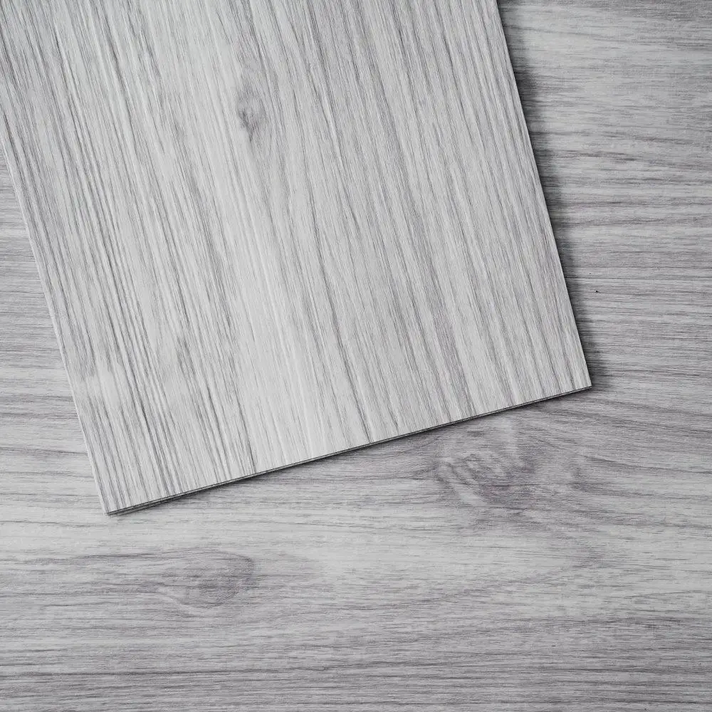 

Self Adhesive Vinyl Floor Tiles 36x6 Inch 20 Pack 062mm Thick Peel and Stick Light Gray Wood Grain Flooring for home Use