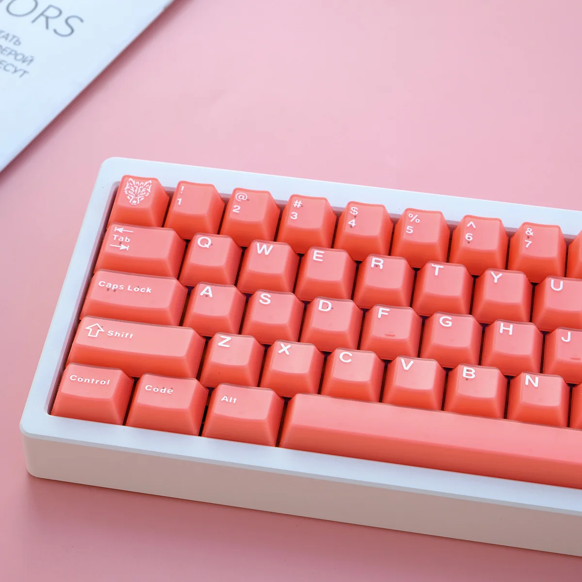 Aifei Keycaps Orange PBT Double Shot 114 Keys Cherry Profile Translucent for Mechanical Keyboard AULA F75 AKKO FUN60 Pro Mad60he