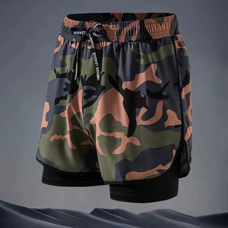 

Летние новые модные спортивные шорты для фитнеса и бега из ледяного шелка, мужские повседневные свободные шорты высокого качества больших размеров S-2XL