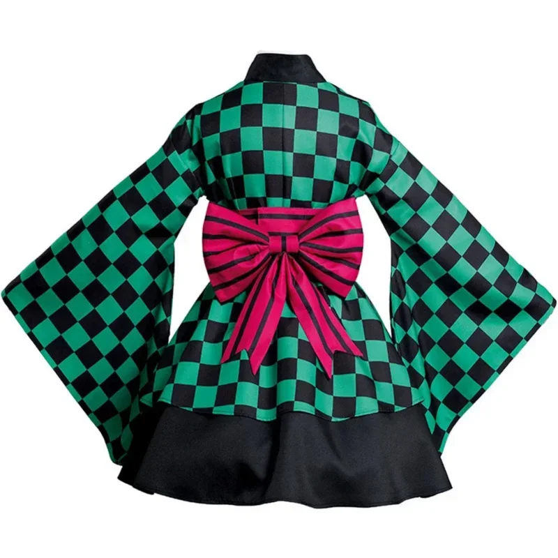 Anime Demon Slayer Agatsuma Zenitsu Cosplay Kimono Costume Outfits Rengoku Kyoujurou Kamado Tanjiro Maid Dress Halloween Suits