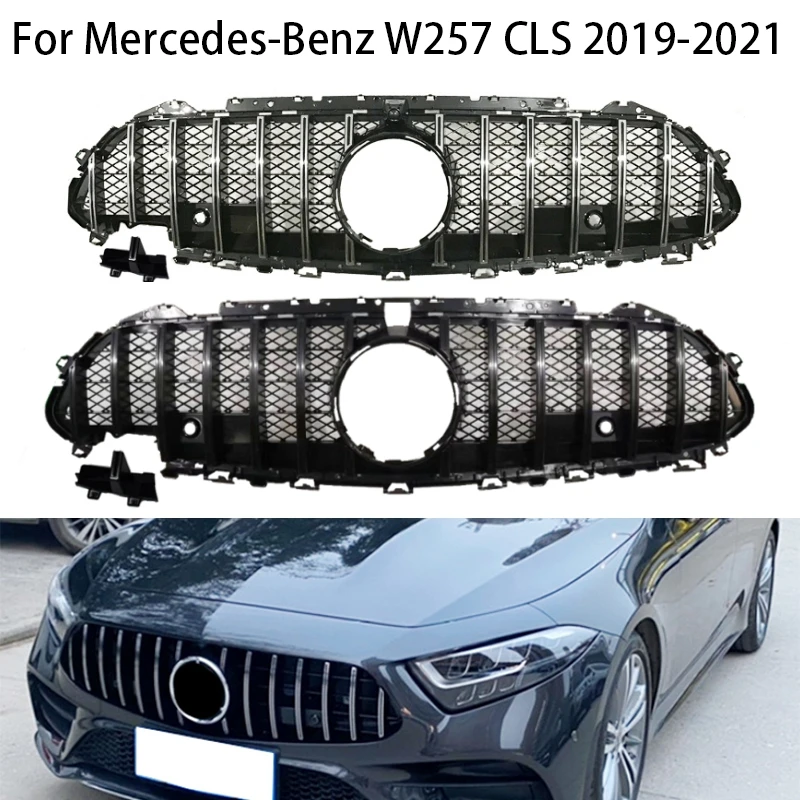 Car Front Bumper Radiator Grill Grille Pain For Mercedes Benz CLS C257 W257 2019-2021 CLS300 CLS350 CLS450 CLS500 CLS Coupe