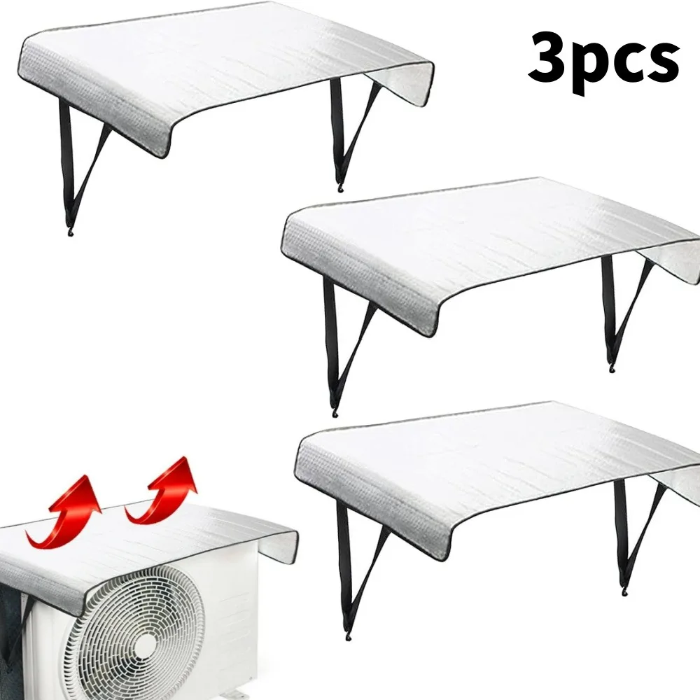Outdoor Dustproof Air Conditioner Cover External Unit Insulation Board Protective Cover Aluminum Foil Energy-saving Sleeve
