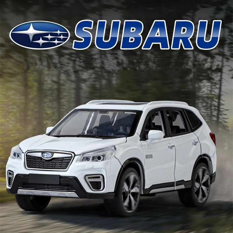 

1/30 Subaru Forester SUV Alloy Car Model Diecast Metal Off-road Vehicles Car Model Simulation Sound and Light Childrens Toy Gift