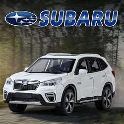 1/30 Subaru Forester SUV Alloy Car Model Diecast Metal Off-road Vehicles Car Model Simulation Sound and Light Childrens Toy Gift