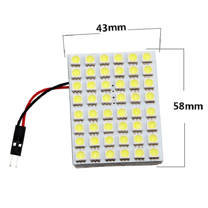 80X Panel Light T10 5050 12 15 24 48 SMD 3-Chips LED Light Festoon Dome Bulb Lamp T10 + Festoon / BA9S Adapters Car Led 12V Bulb