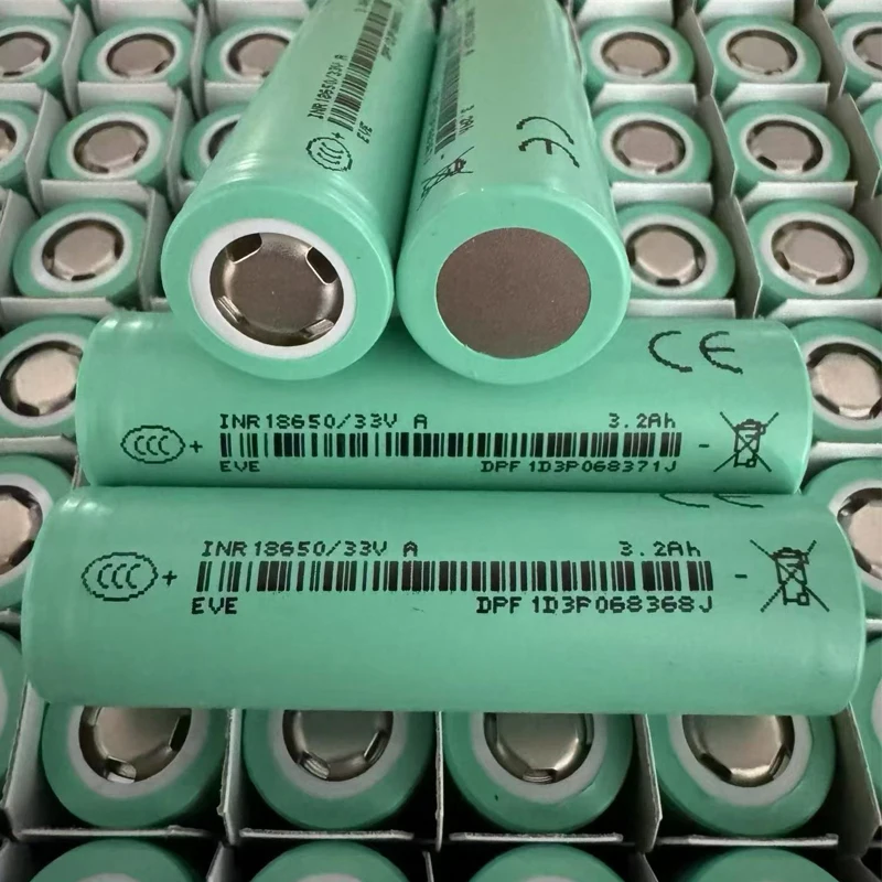 10-100pcs EVE 33V INR 18650 Battery 3200mAh Capacity CDR 10A 3.6V Rechargeable Lithium-ion Batteries 18650 Cell For E-Bike