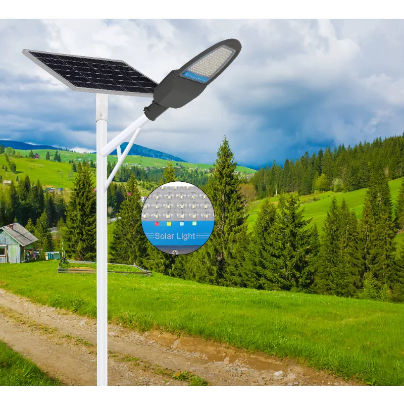 High Quality Outdoor Waterproof IP65 150W 200W Integrated Solar Panel Light Emitting Diode Street Light