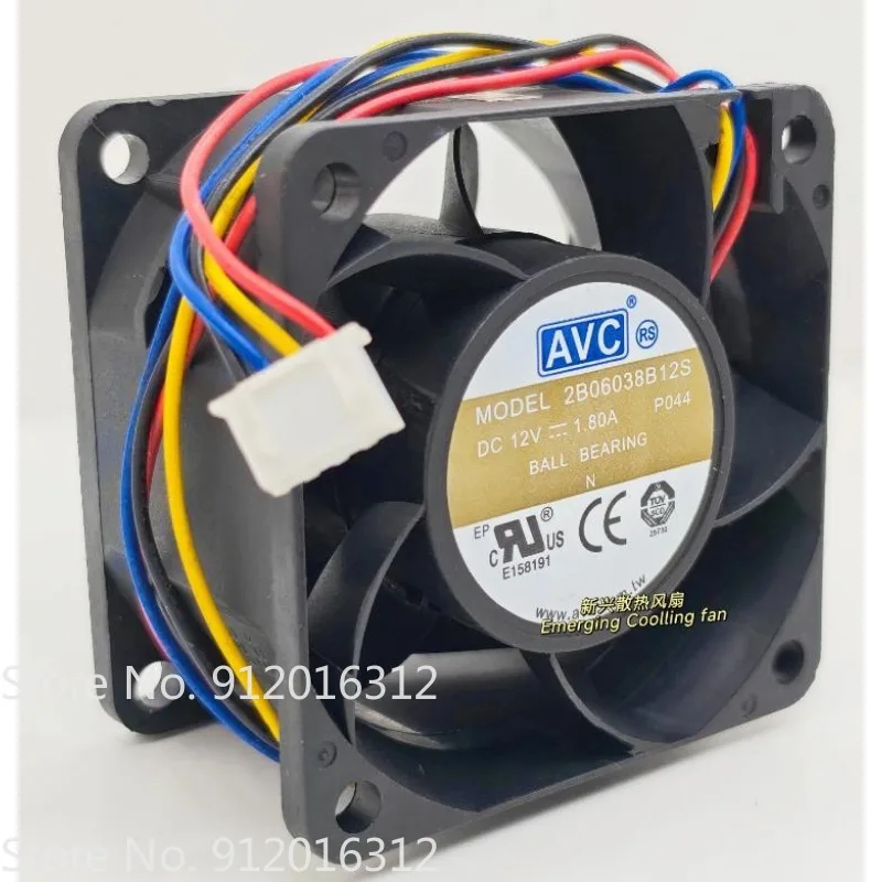 NEW Cooler Fan for AVC 2B06038B12S 12V 1.80A Violent Ultra-quiet Fan 4-wire 6CM  6038 60 * 60 * 38MM