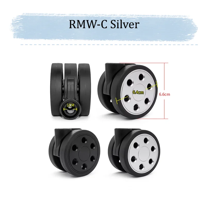 For RIMOWA Easy-Install 360° Silent Swivel Wheels - Universal Trolley Suitcase Replacements - Image 2
