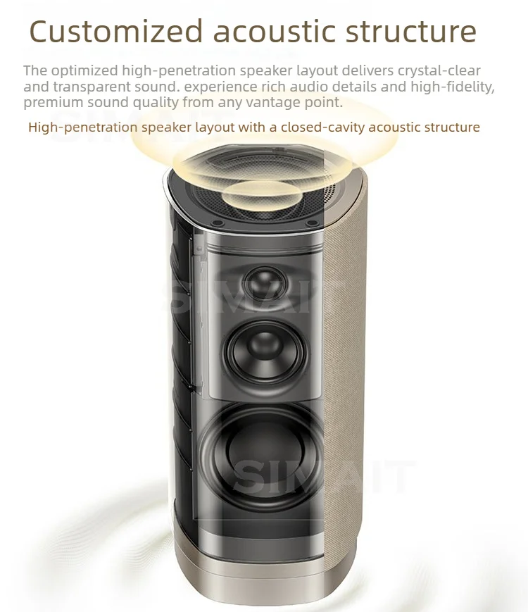130W Wireless Subwoofer for TCL Z100 | Bluetooth TV Soundbar Free Combination Speaker System