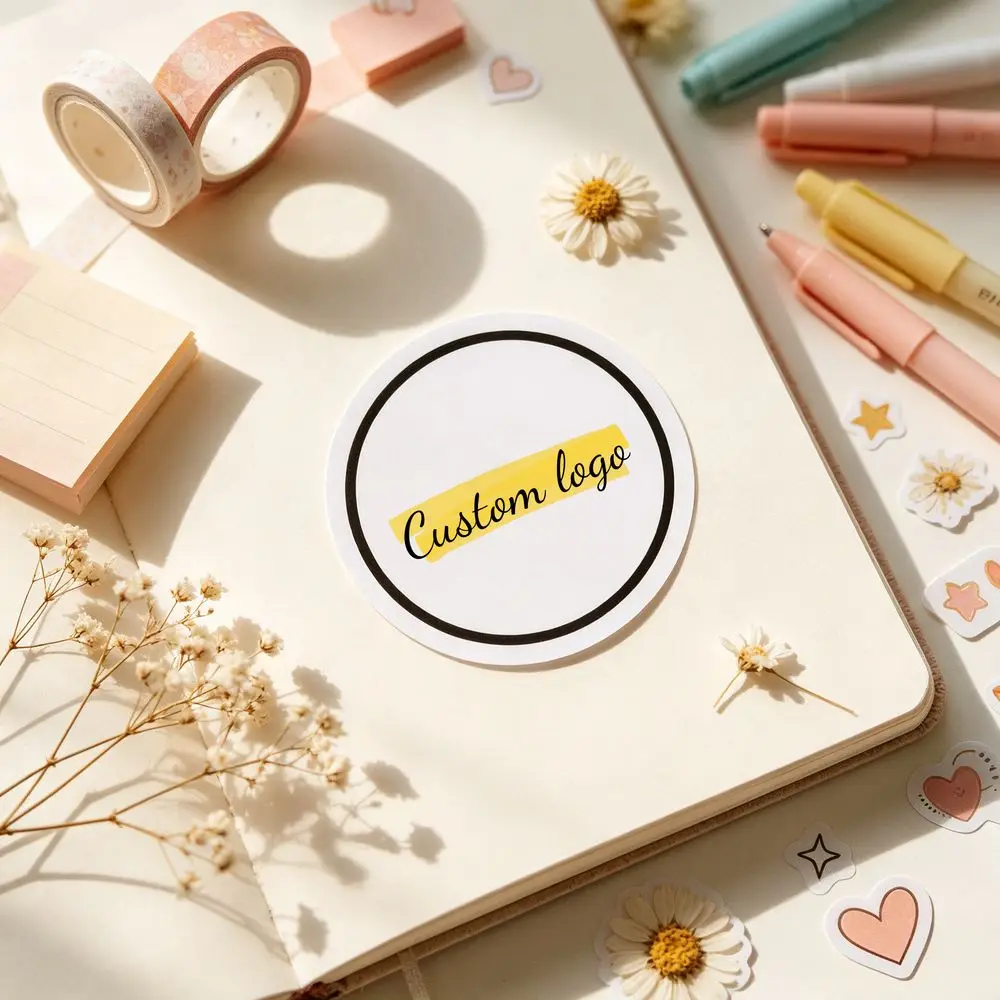 100 Stück individuelle runde Aufkleber, DIY-Siegelaufkleber, personalisierbares Logo, mehrere Stile, Hochzeit, Geburtstag, weiß, individuelle Produkte – Detail 4