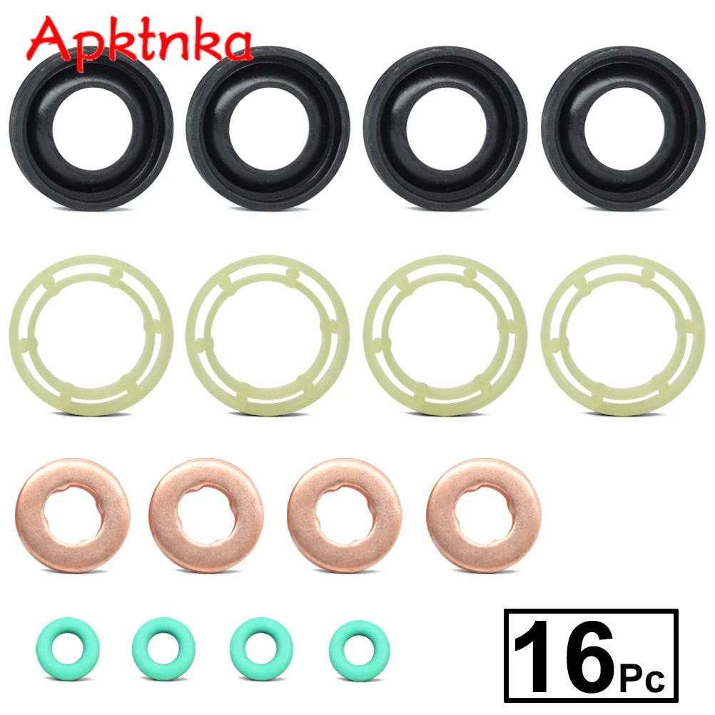 

1314368 1233683 1432205 1373550 CAR FUEL INJECTOR SEAL O RING WASHER KIT FOR FORD FIESTA CITROEN PEUGEOT 1.6 HDI TDCI ENGINE