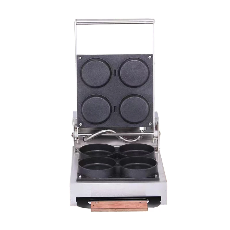 Commercial 4PCS Mini Pizza Bowl Waffle Egg Tart Machine Non Stick Tartlet Waffle Maker Egg Tart Shell Machine For Snack 110V