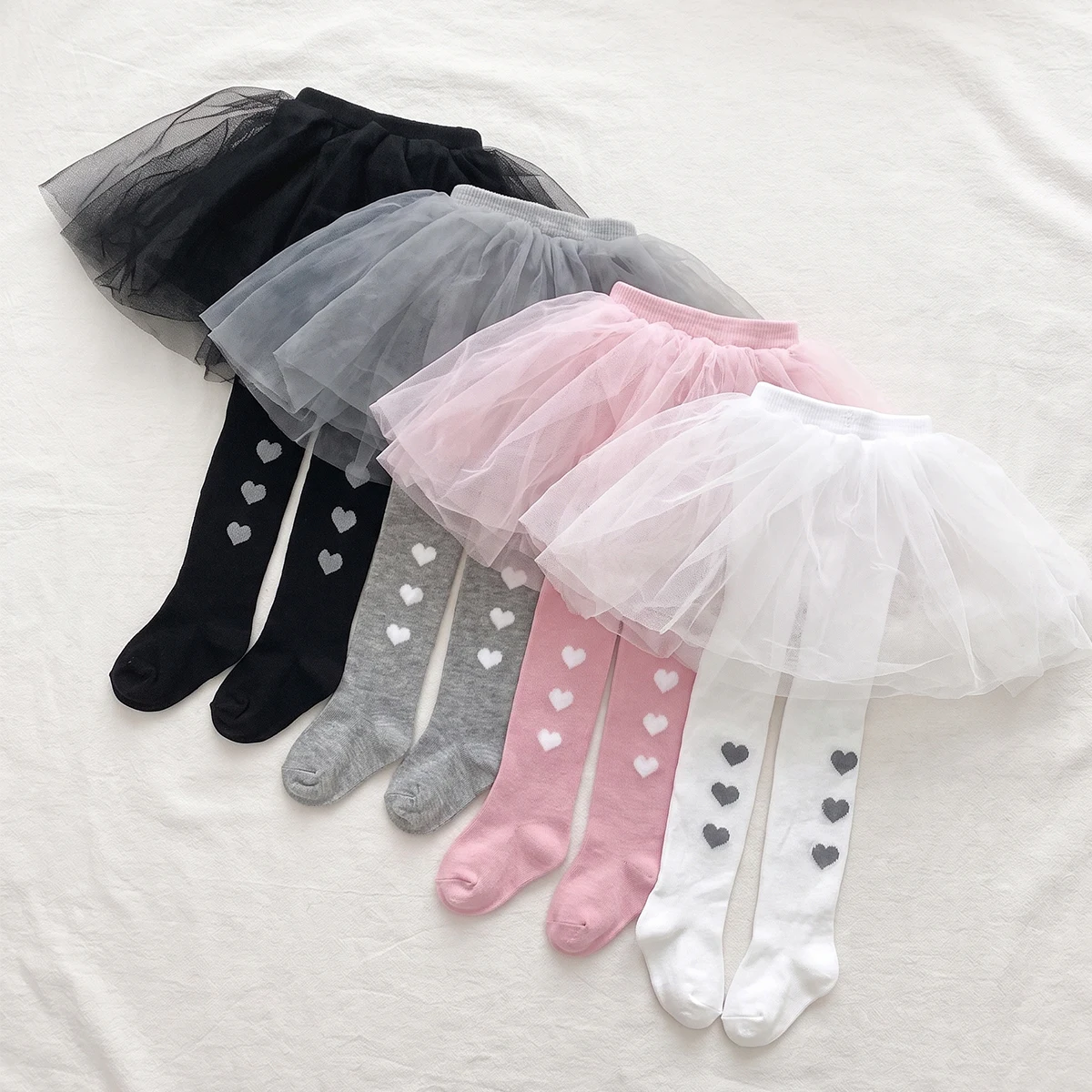 1 Packung Kinderstrumpfhosen mit Rock, einfach und niedlich, ideal für die täglichen Outfits von Babymädchen – Detail 2