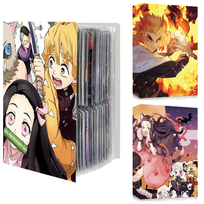 Album de cartes Anime Genshin Impact Demon Slayer, livre de cartes, carte Anime, porte-lettre, classeur, cahier, collection, dossier, jouets, 240