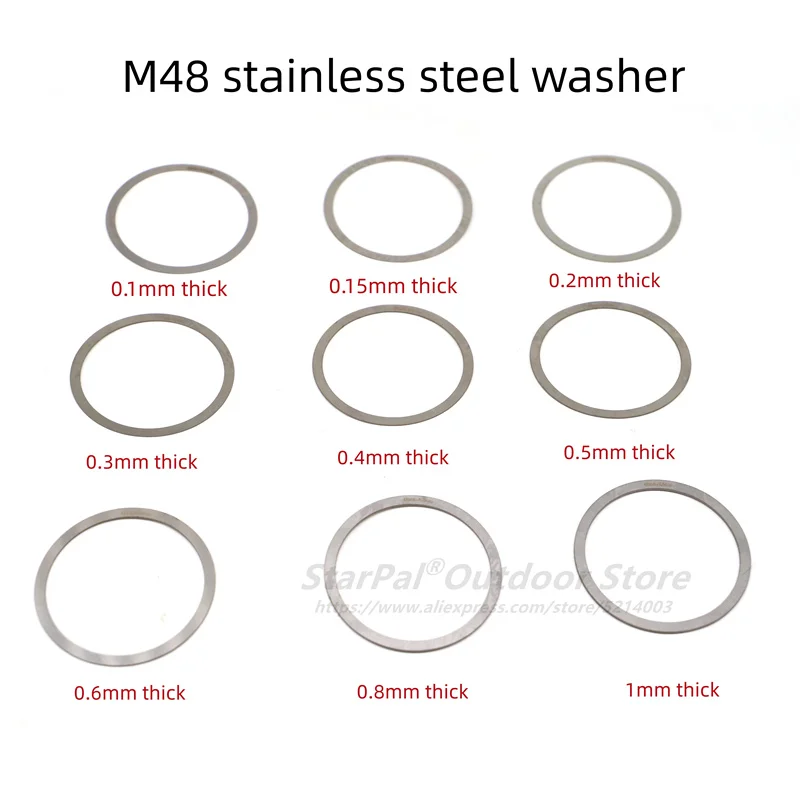 StarPal M48 Flange Piece 0.1-1MM a Total of 9 Specifications Stainless Steel Flange Gasket (a Piece)