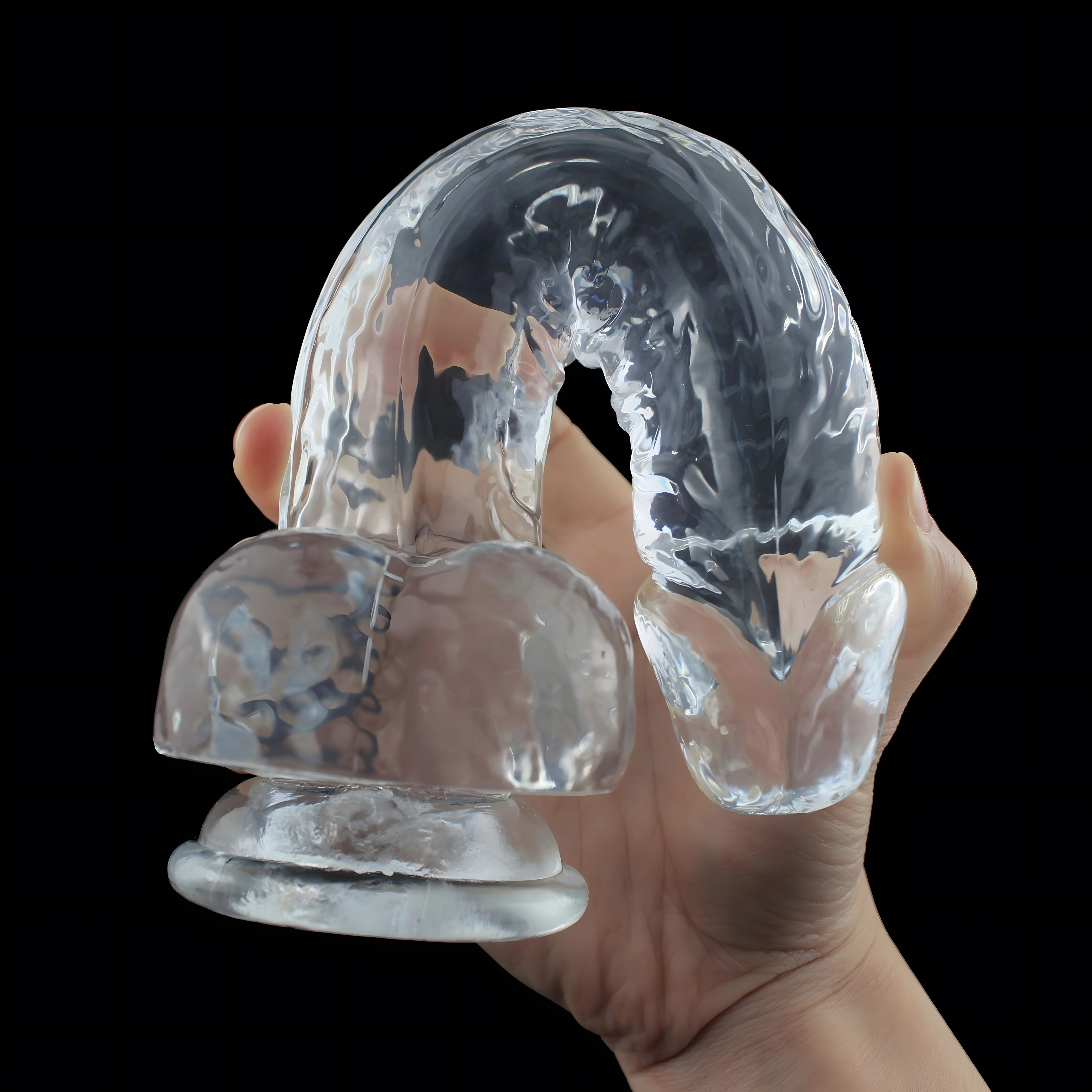 Crystal Transparent Penis With Suction Cup Dildo Large Simulation Female Masturbator Adult Sex Toy Stimulate G Spot Orgasm