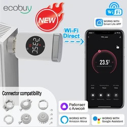 Tuya Wifi Thermostatic Head Radiator Valve Actuator TRV Smart Home Thermostat Water Heater Smart Life Alexa Google Home Alice