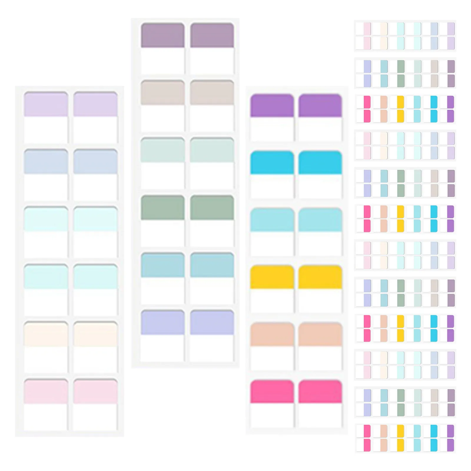 

30 Sheets Vibrant Writable Index Tabs Sticky Bookmarks for Notebooks Journals Binders Colorful Page Markers Office School