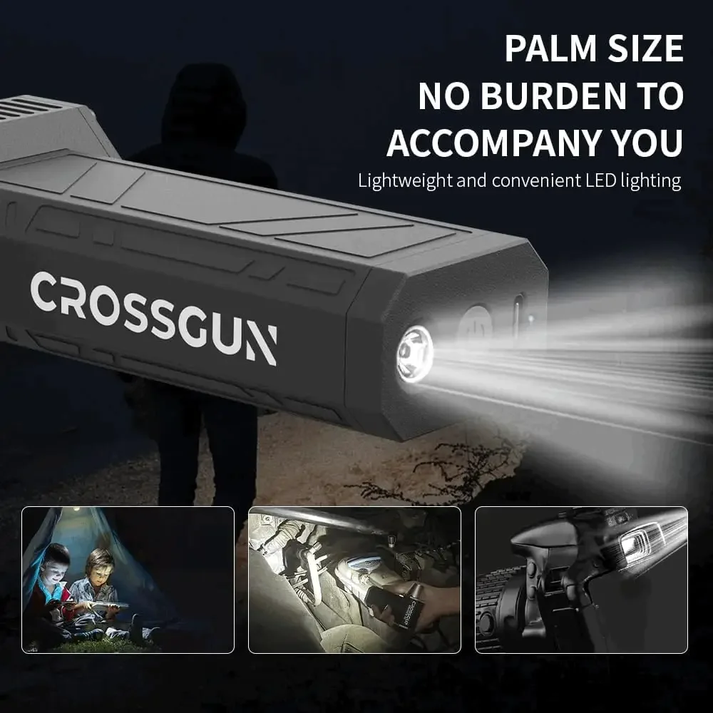 CROSSGUN X3 TurboJet 130000RPM Elektryczny Odkurzacz Powietrzny - Przenośny, Ręczny do Czyszczenia PC/Klawiatury/Samochodu, Akumulator