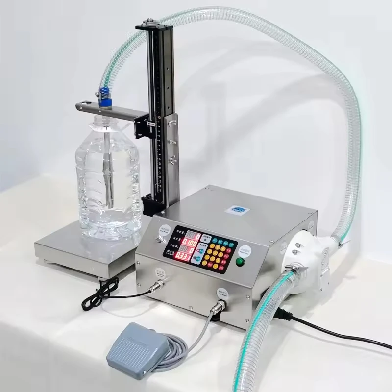 

CSY-L36 Large Flow Automatic Quantitative Liquid Filling Machine for Home Use Condition. Edible Oil Fertilizer Laundry Detergent