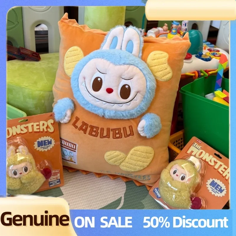 Neue echte Labubu The Monsters Wackymart Serie Labubu Peripherie Kartoffel Kissen Kopfhörer Fall Dekoration Puppe Sammeln Spielzeug Geschenk