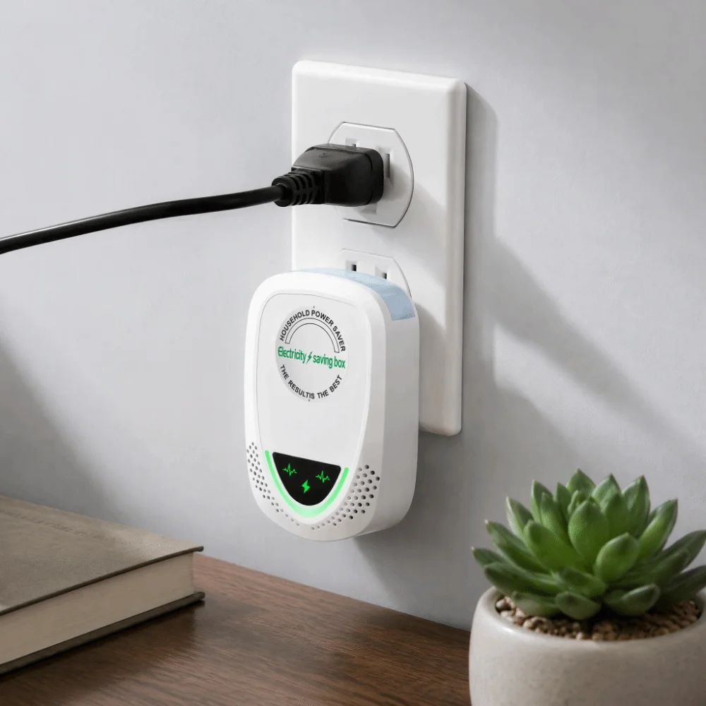 Durable ABS Power Saver Device Overload Protection Overheat Protection Energy Saving Box Compact Lightweight Fire Retardant