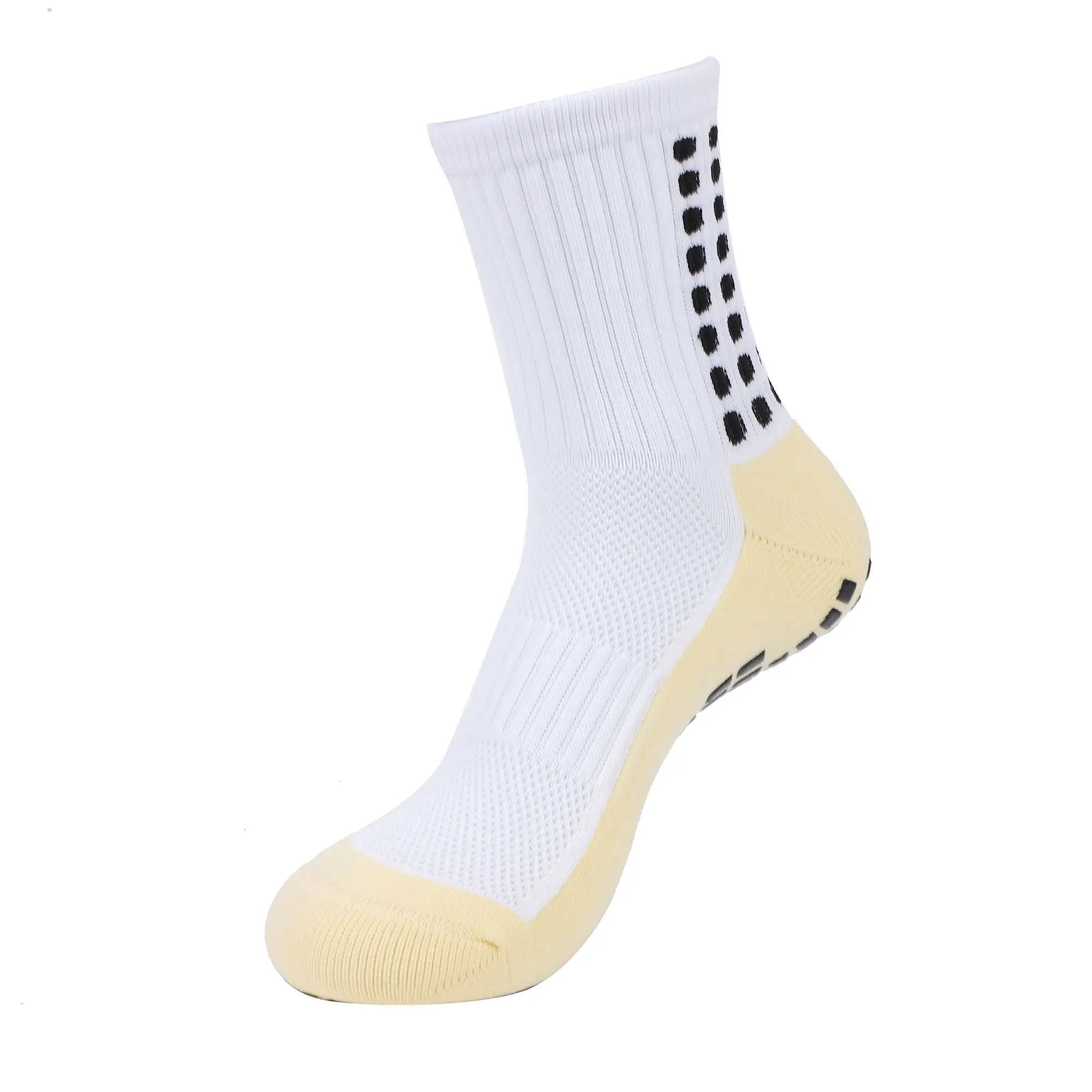 Non-Slip Silicone Bottom Socks para homens e mulheres, esportes, futebol, futebol, rugby, tênis, voleibol, badminton, novo, 12 pares