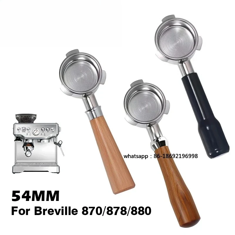 

Бездонный портафильтр 54 мм для кофемашин Breville Sage 870, 878, 880, корзина для фильтра, инструменты для бариста, аксессуары для эспрессо-машин