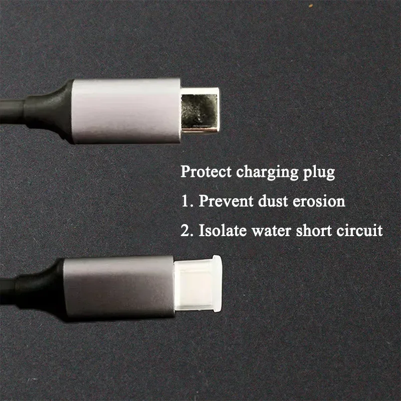 Dust Cap for IPhone and Type C Charging Cable Port Plug Dust Protection PE Environmentally Friendly USB-A Male Protective Cover