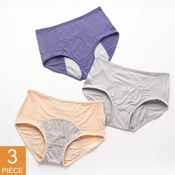 3 pezzi mutandine mestruali a prova di perdite biancheria intima da donna periodo taglie forti biancheria intima fisiologica sexy lingerie slip impermeabili ragazze