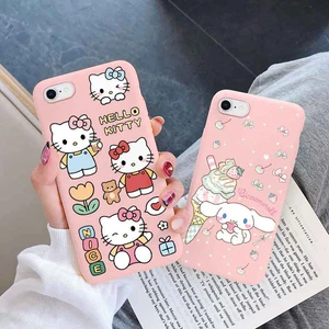 جراب هاتف مطبوع من السيليكون للفتيات جراب كرتوني مضاد للسقوط لهاتف Apple iPhone 6 7 8 Plus SE Cinnamoroll Kuromi Hello Kitty 2022 أفضل 12 مبيعات حول iPhone 6 إلى 8 - No12