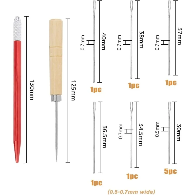 14Pcs Rerooting Tool for Doll Hair 0.5-0.7mm  Doll Knitting Needles Doll Wig Tool Accessories for Doll Breed Hair