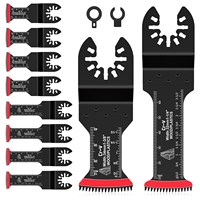 10Pcs Oscillating Saw Blade Multipurpose Oscillating Cutter Kit Universal Multi Tool Blade Kit for Cutting Wood and Plastic